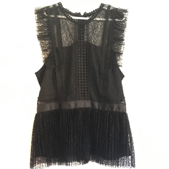 Anthropologie Tops - Antho NWT Heartloom lace ruffle pleplum babydoll